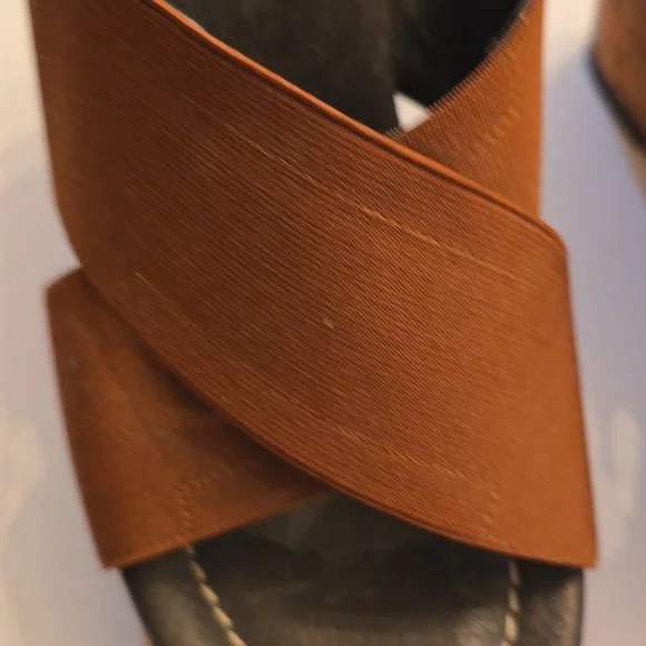 NWOT DONALD PLINER Platforms With Rust Brown Upper And Cork Heel.Sz9 $60 - Picture 6 of 7